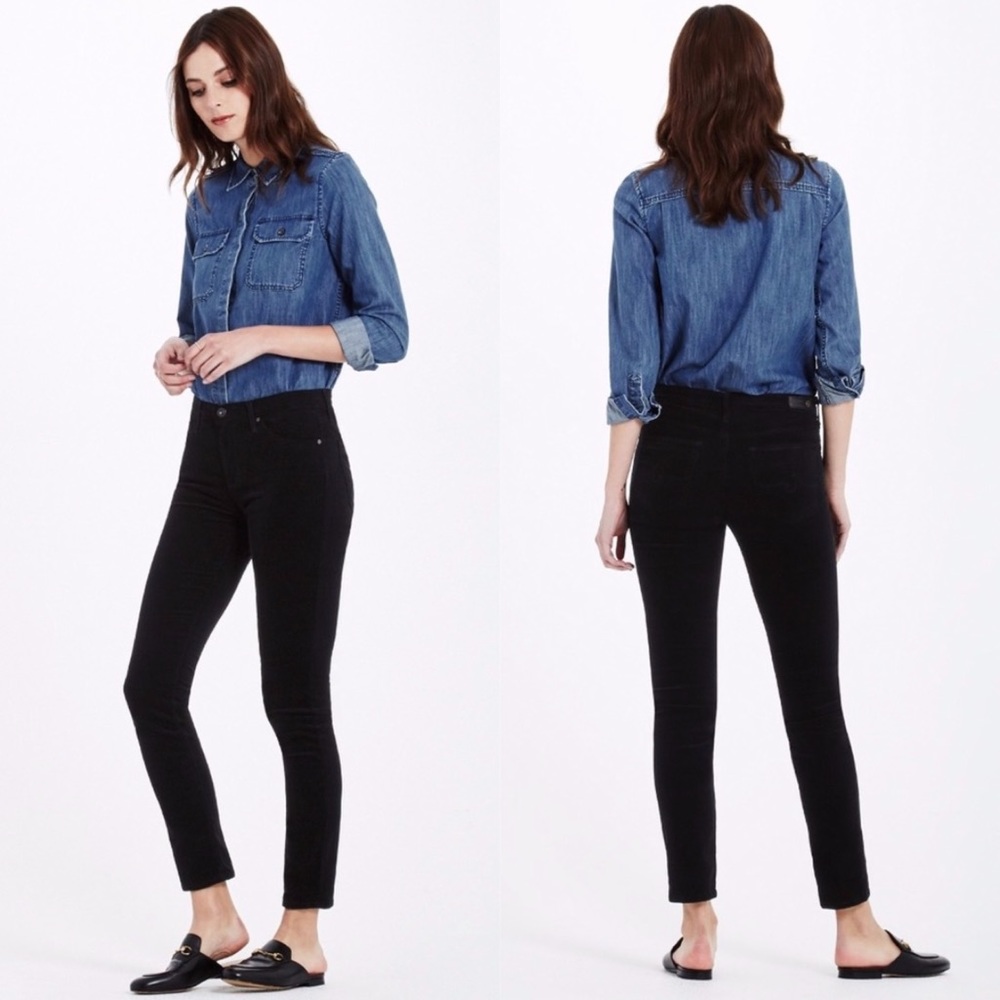 AG The Prima Mid Rise Cigarette Corduroy Jeans